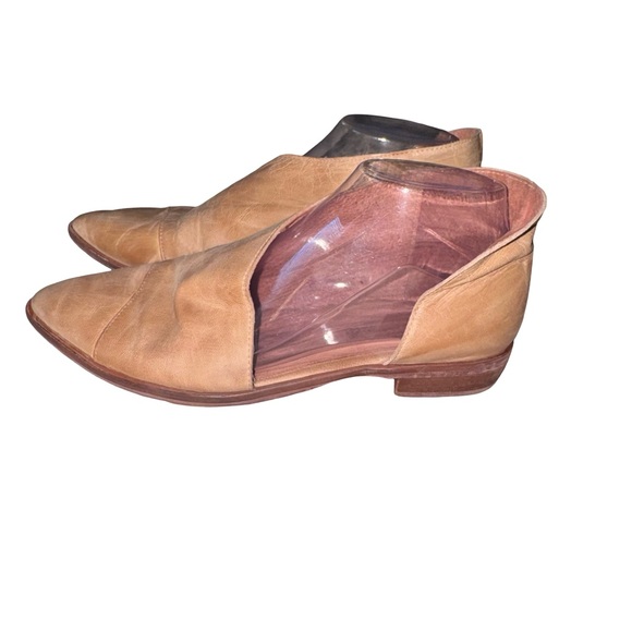 Free People Distressed Leather Slip On Mules Pointed Boho Neutral Royale flats main image 5